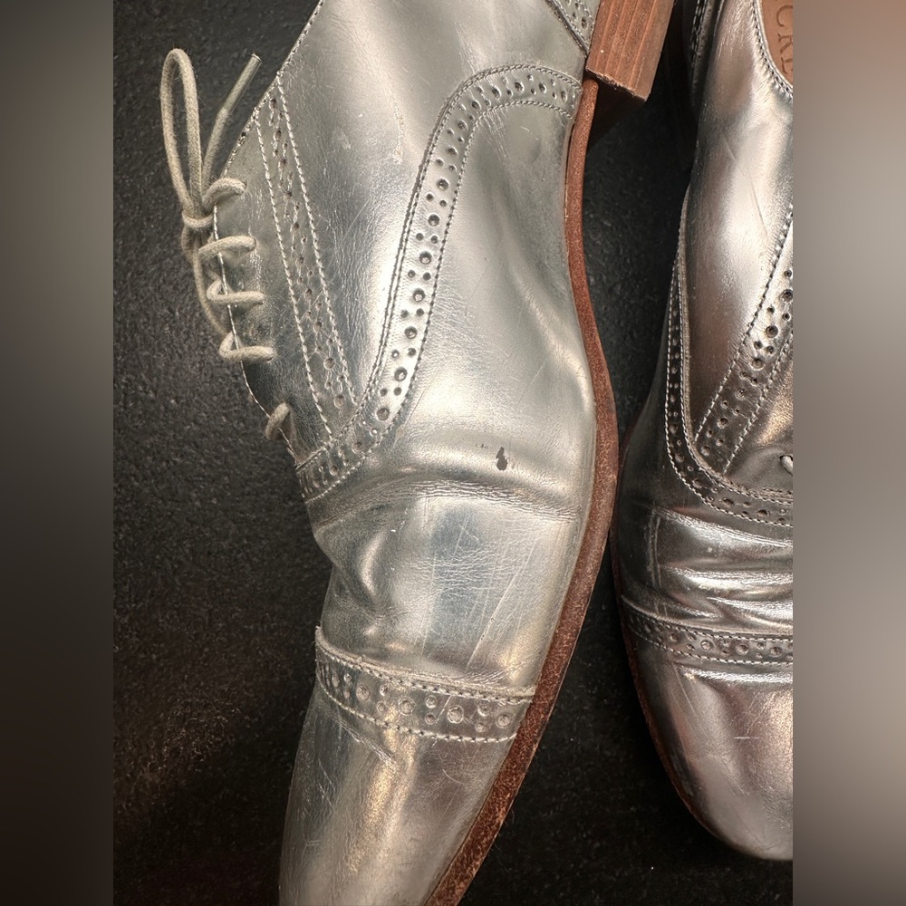 JCrew Women's Silver Oxford Shoes - Picture 7 of 7